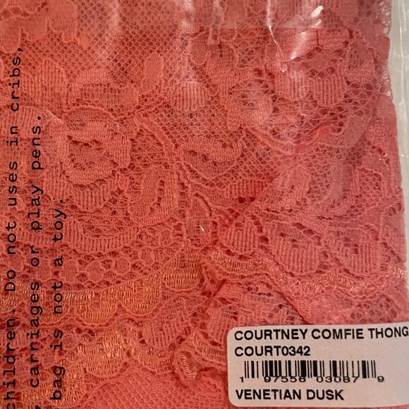 COSABELLA Courtney Comfie Thong in Venetian Dusk Satin and Lace Size Large NWT - Picture 5 of 8